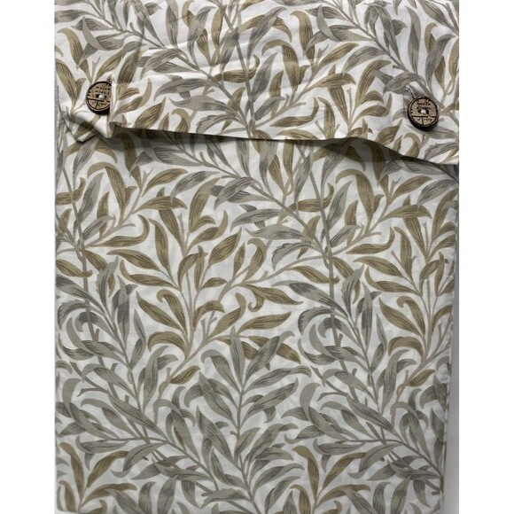 NEW William Morris KING Sheet Set WILLOW BOUGH HESSIAN Tan Gray White FREE SHIP - Picture 1 of 5